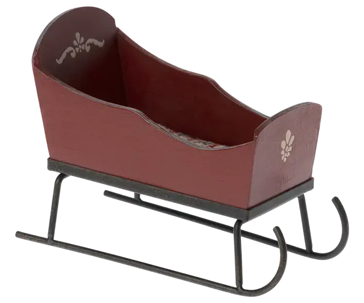 Maileg Maileg Sleigh, Mouse - Red