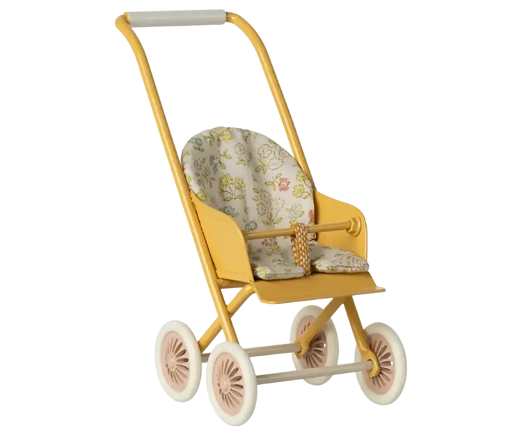 Maileg Stroller, Micro - Yellow