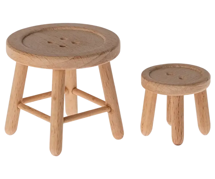 Maileg Maileg Table and Stool Set, Mouse