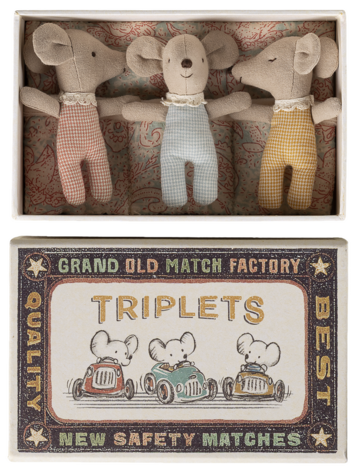 Maileg Maileg Triplets, Baby Mice in Matchbox