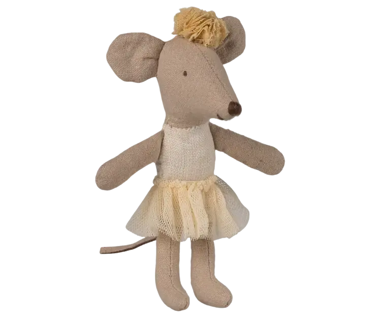 Maileg Maileg Ballerina Mouse, Little sister - Off white