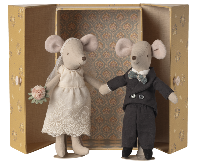 Maileg Maileg Wedding Mice Couple in Box, Mum & Dad