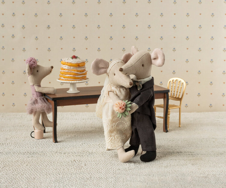 Maileg Maileg Wedding Mice Couple in Box, Mum & Dad