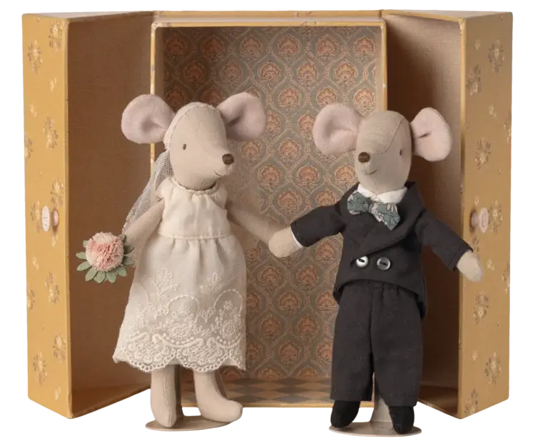 Maileg Maileg Wedding Mice Couple in Box, Mum & Dad