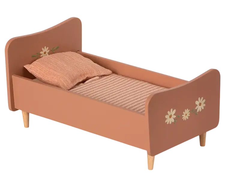 Maileg Wooden Bed, Mini - ROSE
