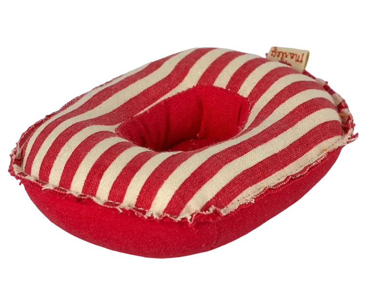 Maileg Rubber Boat, Small Mouse - RED STRIPE