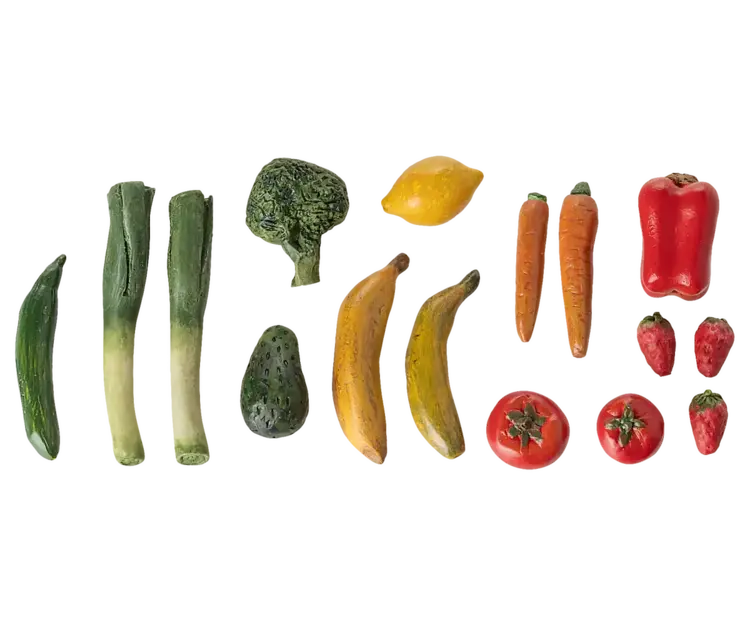 Maileg Veggies & Fruits, Miniature (In Wooden Box)