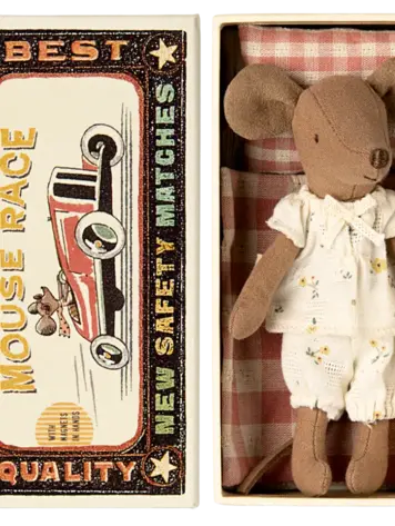 Maileg Maileg Big Sister Mouse in Matchbox - PYJAMAS