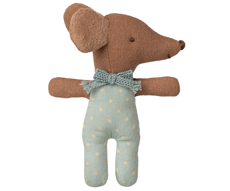 Maileg Maileg Sleepy Wakey, Baby Mouse - Blue
