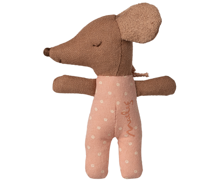 Maileg Maileg Sleepy Wakey, Baby Mouse - Rose