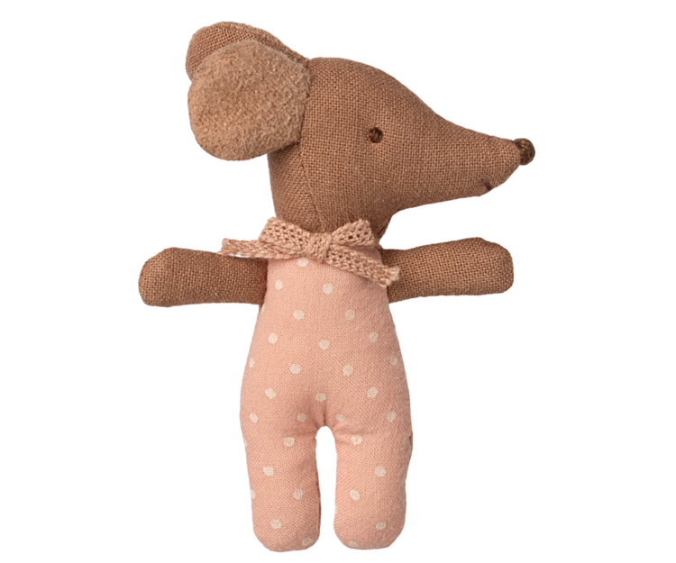 Maileg Maileg Sleepy Wakey, Baby Mouse - Rose
