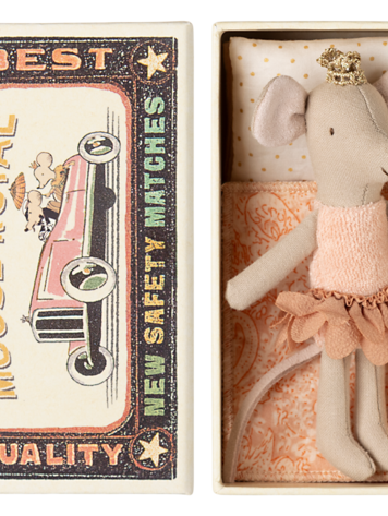 Maileg Maileg Princess Mouse, Little Sister in Matchbox