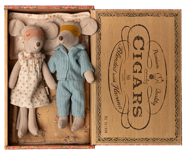 Maileg Maileg Mum & Dad Mice in Cigarbox