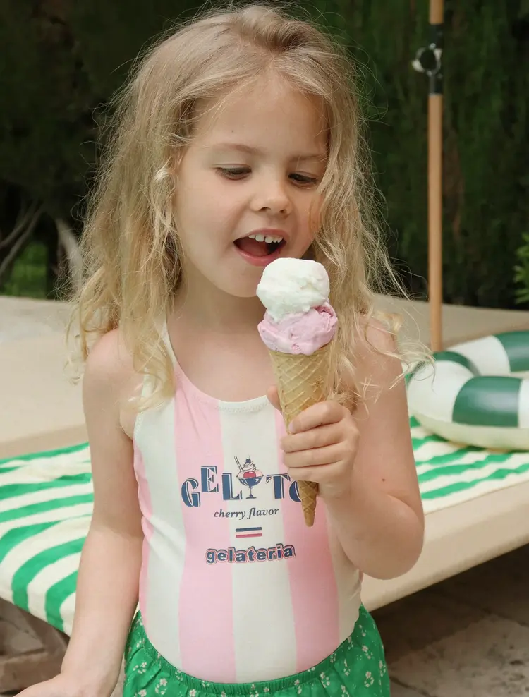 Konges Sløjd Pomia Swimsuit in Candy Rose Stripe