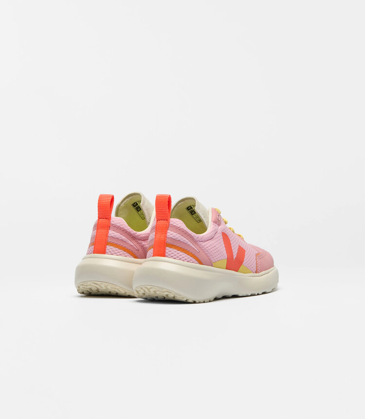 Veja CANARY ELASTIC LACES ALVEOMESH GUIMAUVE ORANGE FLUO