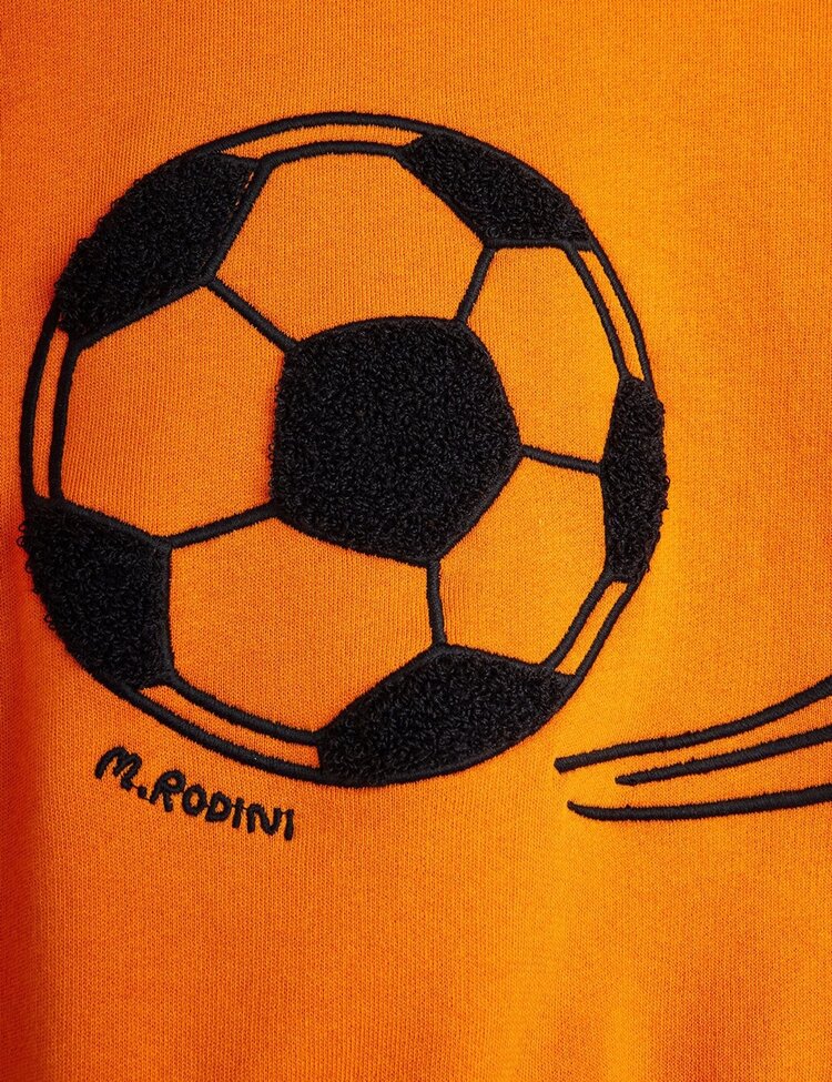 Mini Rodini Football Chenille Sweatshirt - Orange