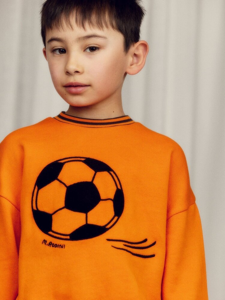 Mini Rodini Football Chenille Sweatshirt - Orange