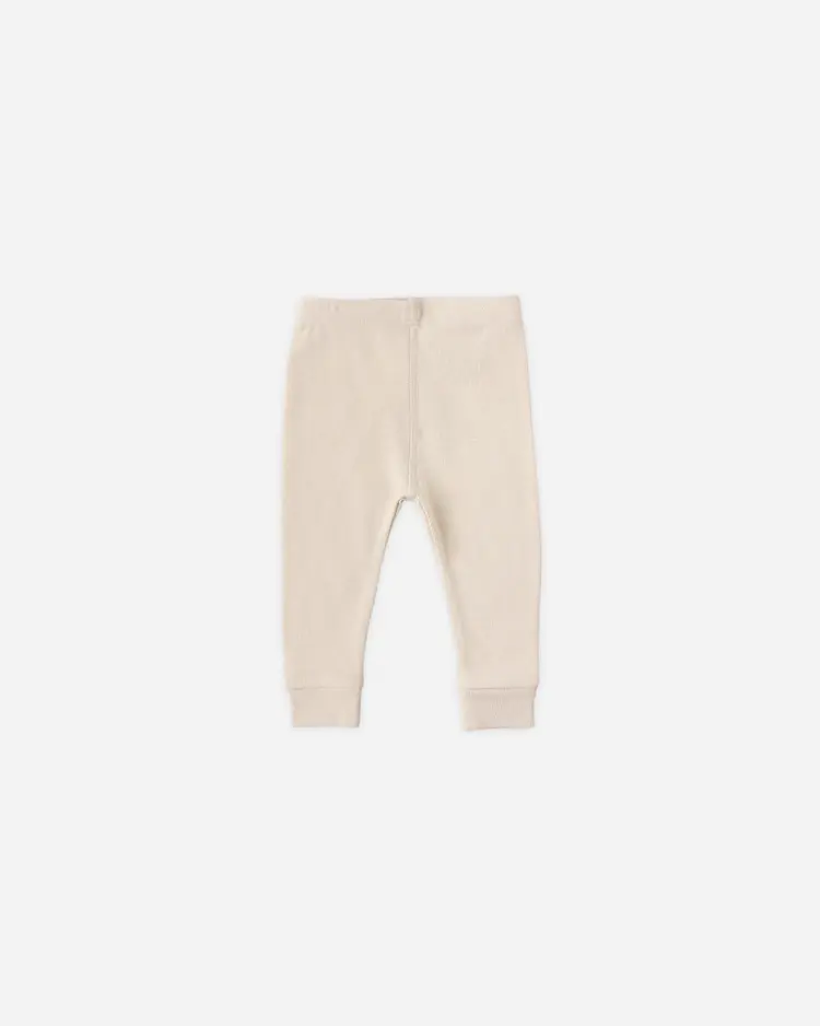 Quincy Mae Ribbed Legging Ecru