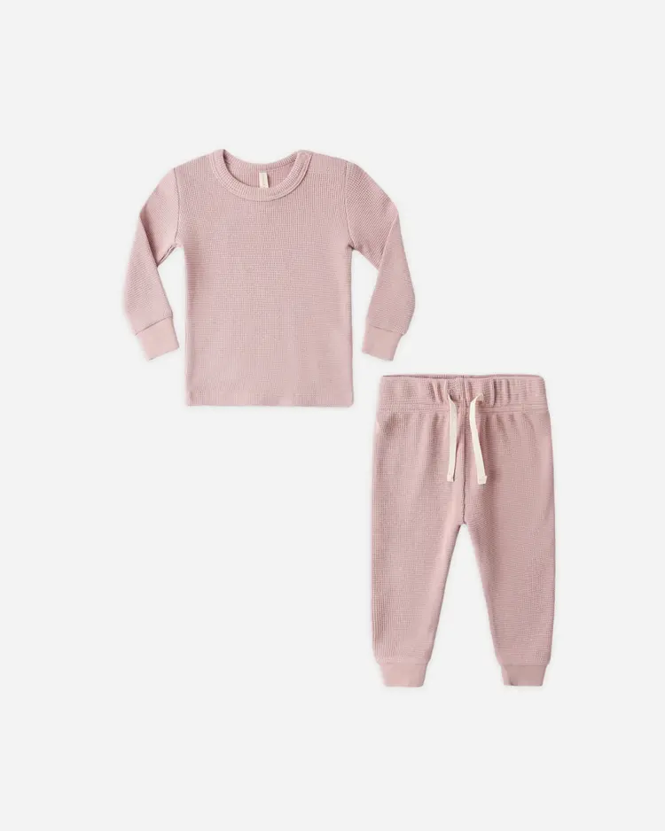 Quincy Mae Waffle Top Pant Set