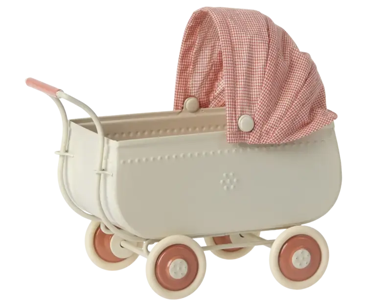 Maileg Maileg Pram, Mouse - Coral