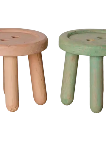 Maileg Stool Set, Mouse - LT ROSE/LT MINT