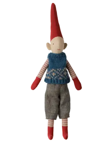 Maileg Pixy, Size 1 - Boy - BLUE KNITTED VEST