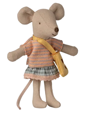 Maileg Little Sister Mouse With Bag