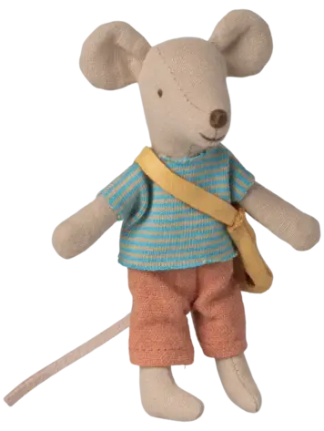 Maileg Little Brother Mouse with Bag