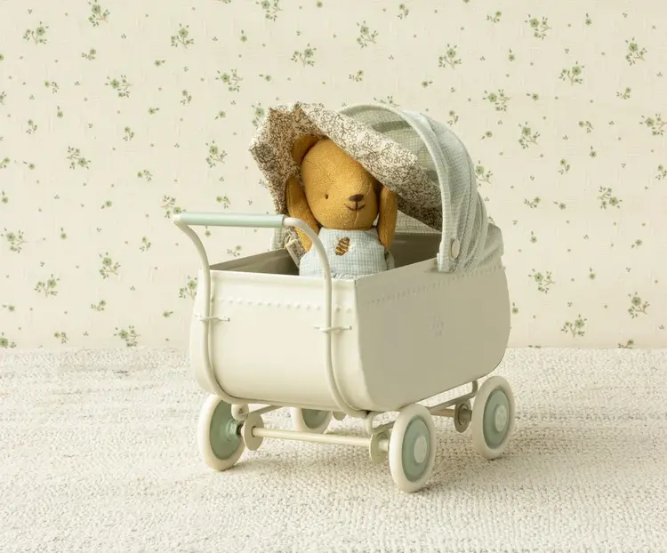 Maileg Pram, Micro - BLUE