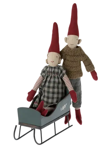 Maileg Sleigh, Mini - GREEN