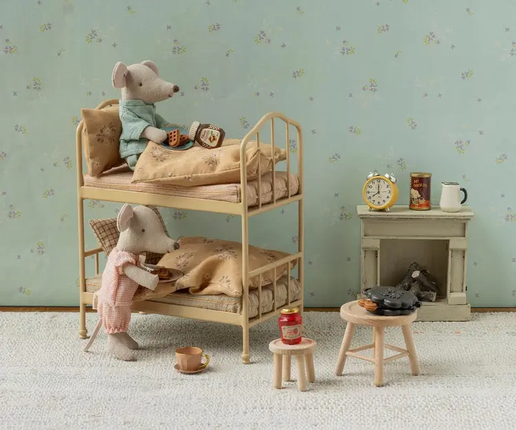 Maileg Bunk Bed, Mouse - WHEAT