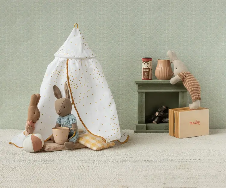 Maileg Bed Canopy, Miniature - OFF WHITE