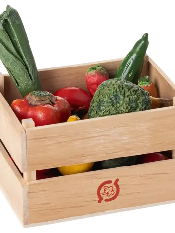 Maileg Veggies & Fruits, Miniature (In Wooden Box)