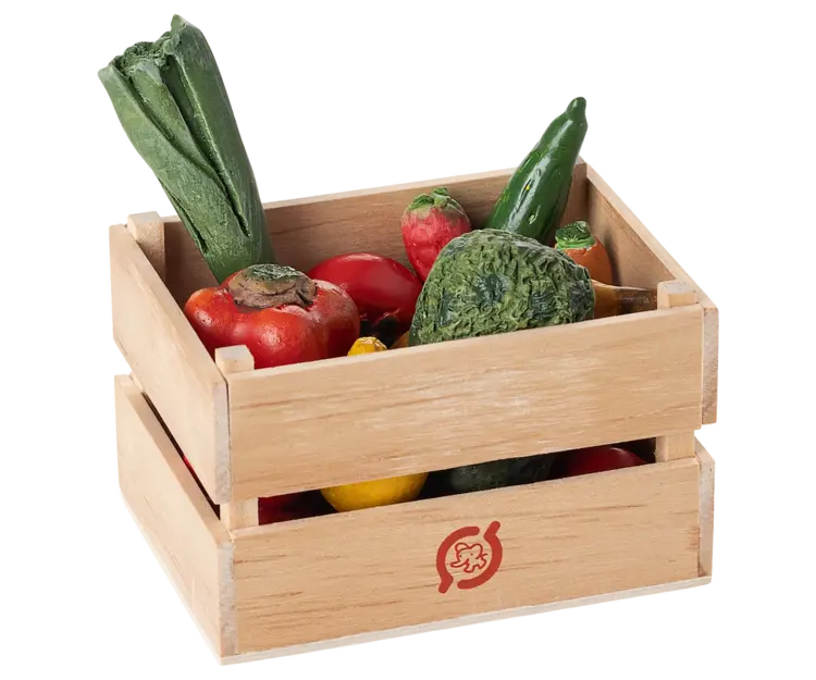 Maileg Veggies & Fruits, Miniature (In Wooden Box)
