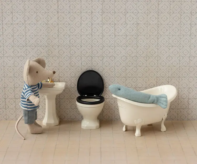 Maileg Water Closet, Mouse - OFF WHITE