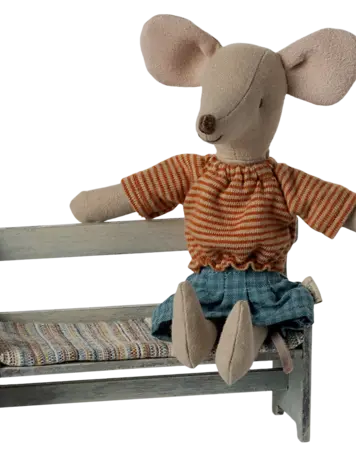 Maileg Bench, Mouse - VINTAGE OFF WHITE
