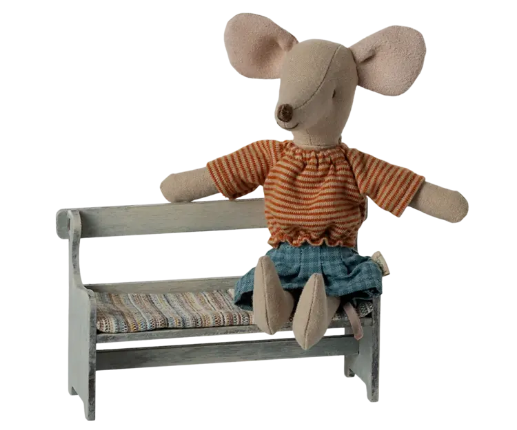 Maileg Bench, Mouse - VINTAGE OFF WHITE
