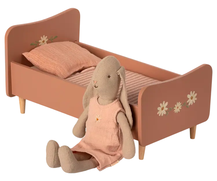 Maileg Wooden Bed, Mini - ROSE