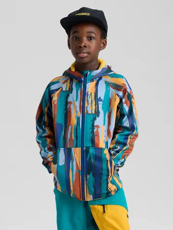 Burton Kids' Crown Weatherproof Full-Zip Fleece- Paint Stripe