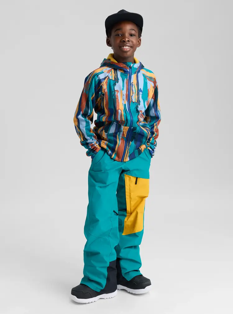 Burton Kids' Crown Weatherproof Full-Zip Fleece- Paint Stripe