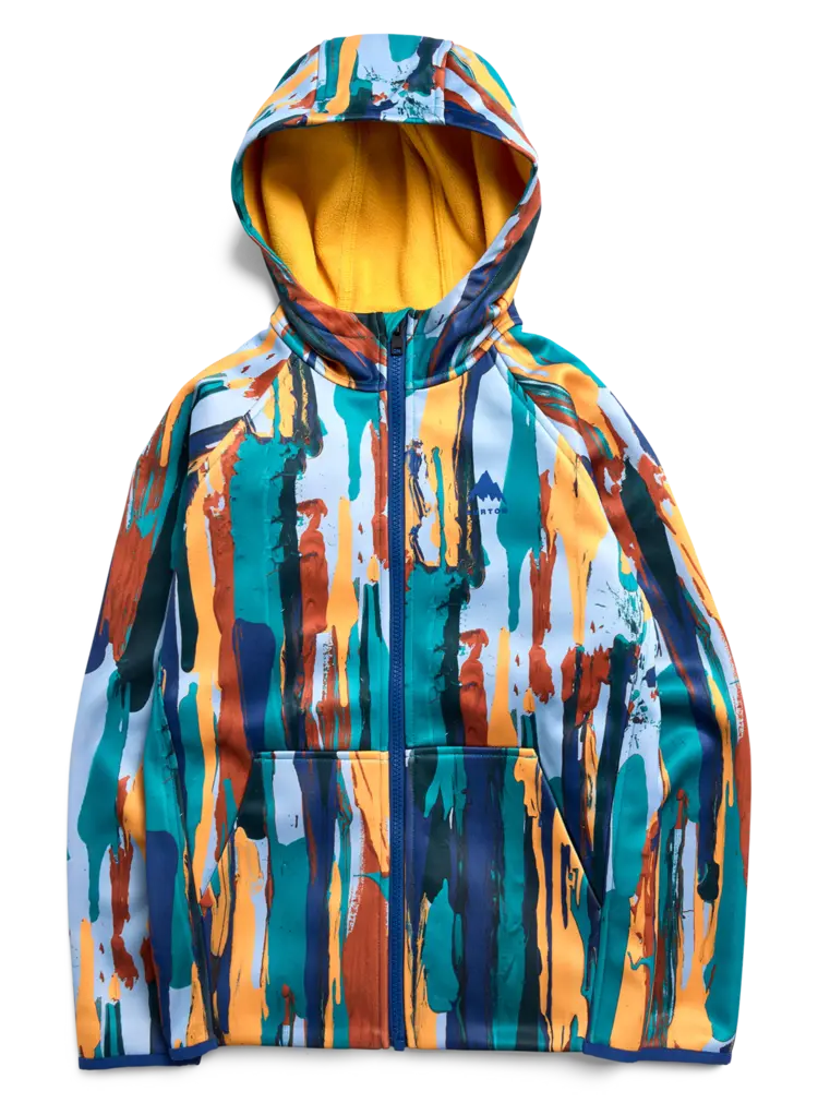 Burton Kids' Crown Weatherproof Full-Zip Fleece- Paint Stripe