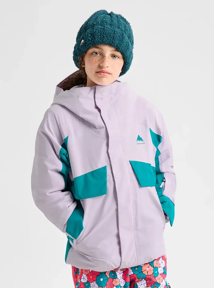 Burton Kids' Ascutney 2L Jacket- Moondust Purple / Pacific Teal