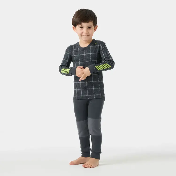 Helly Hansen Kids' Graphic LIFA® Merino Wool Base Layer Set- Thunder Grey