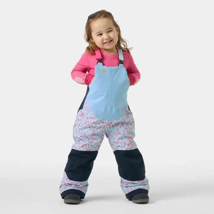 Helly Hansen Kids' Rider 2.0 Insulated Ski Bib- Bright Blue AOP