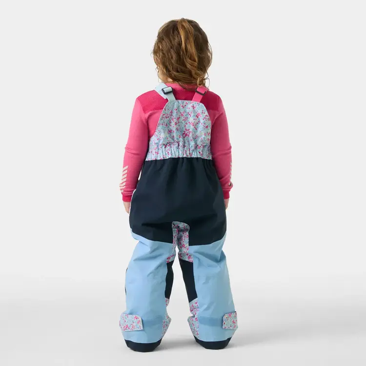 Helly Hansen Kids' Rider 2.0 Insulated Ski Bib- Bright Blue AOP
