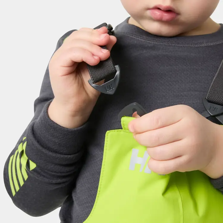 Helly Hansen Kids' Rider 2.0 Insulated Ski Bib- Luminous Green