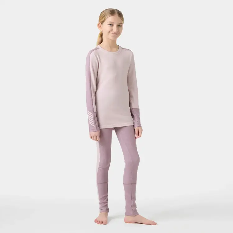 Helly Hansen Juniors' LIFA® Merino Midweight Base Layer Set- Purple Clay