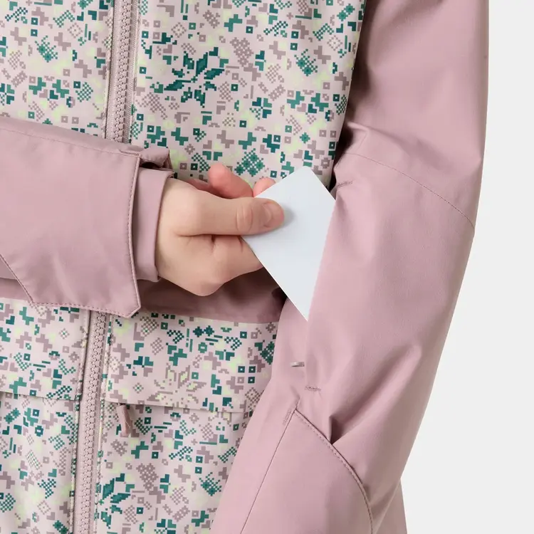 Helly Hansen Girls' Stellar Ski Jacket 2.0- Purple Clay AOP