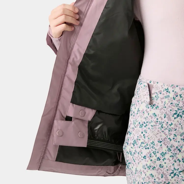 Helly Hansen Girls' Stellar Ski Jacket 2.0- Purple Clay AOP