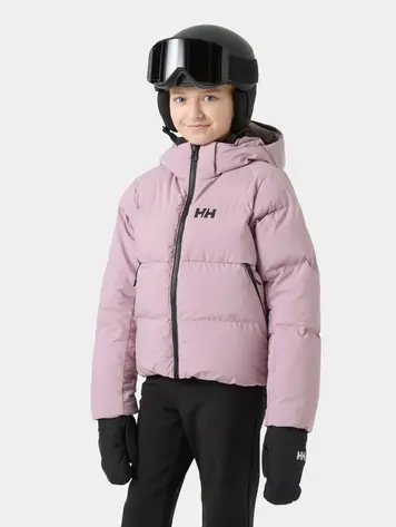 Helly Hansen Girls' Nora Short Puffy Ski Jacket- Purple Clay